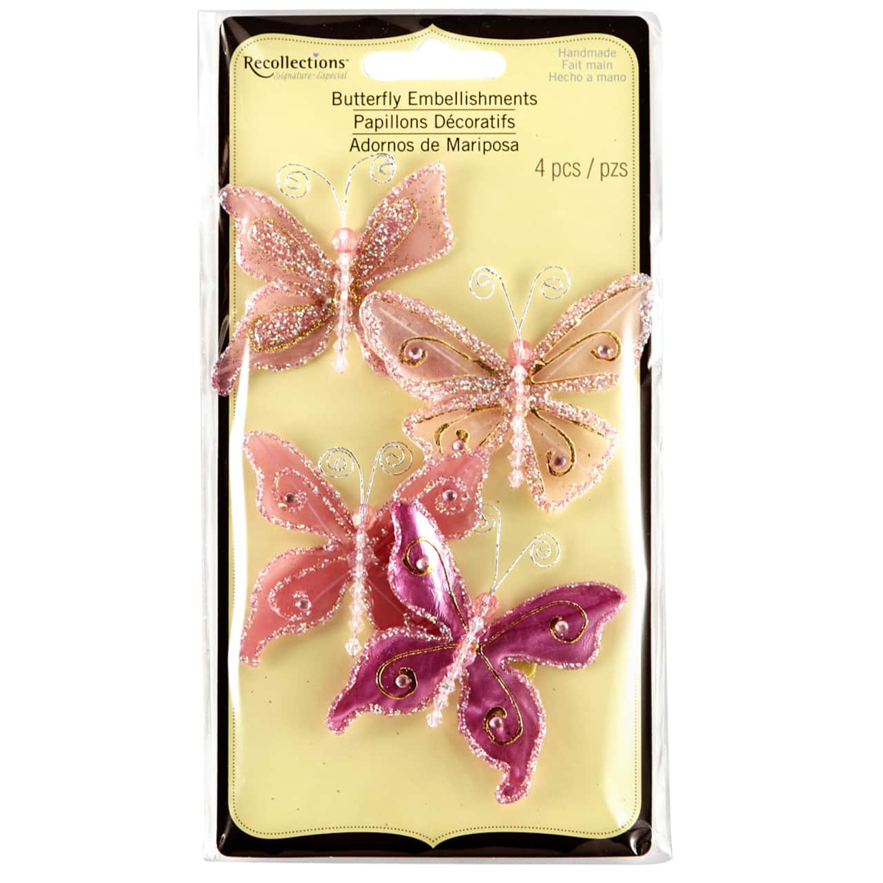 12 Packs: 4 ct. (48 total) Glacee Butterfly Embellishments by Recollections™